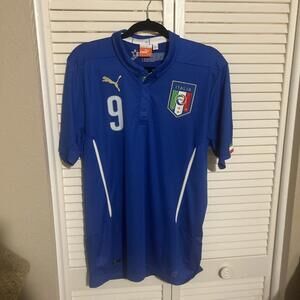 #9 Balotelli National Team Italy 2014 Home Football Soccer Jersey PUMA Large